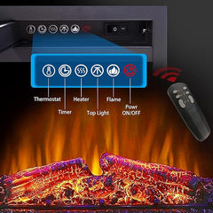 Valuxhome 33" Electric Fireplace Insert for Existing Fireplace or TV Stand with Multi Flame Modes