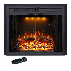 Recessed&Wall-Mounted Electric Fireplace Inserts with Glass Door-EFM