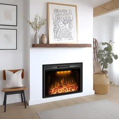 Recessed&Wall-Mounted Electric Fireplace Inserts with Glass Door-EFM