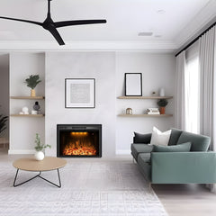 Recessed&Wall-Mounted Electric Fireplace Inserts with Glass Door-EFM